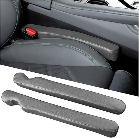 Zpana 2PCS Car Seat Gap Filler, Seat Side Guard Gap Stopper Blocker to Stop Things from Dropping, No-Drop Soft Automotive Interior Crevice Catcher Plug, Universal Fit (Gray)