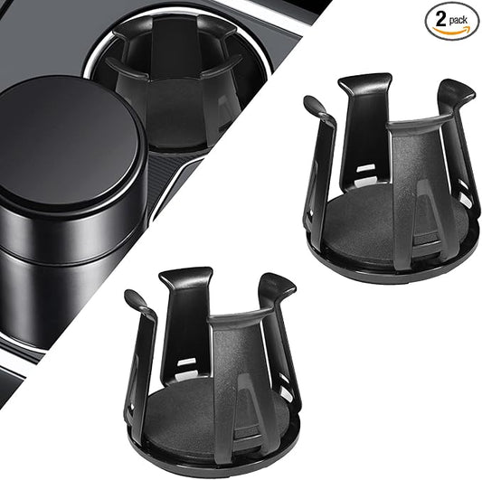 Car Cup Holder Expander, 2PCS Cup Holder Insert Adapter for Car, Adjustable Automotive Slim Can Cupholder Expander for Fixing Beverage Bottle Water Cups, Adhesive Energy Drink Storage Rack