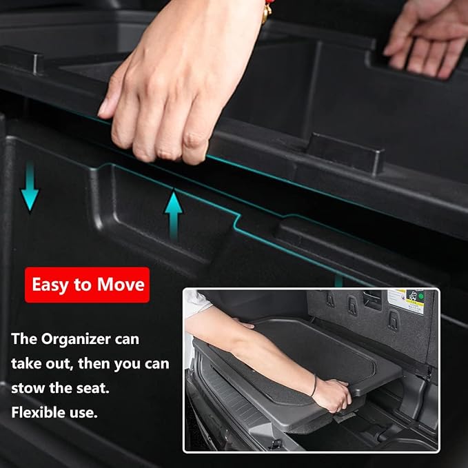 2021-2026 Toyota Sienna Trunk Organizer, Insert Cargo Rear Hatch Storage Boxs fit Sienna Accessories