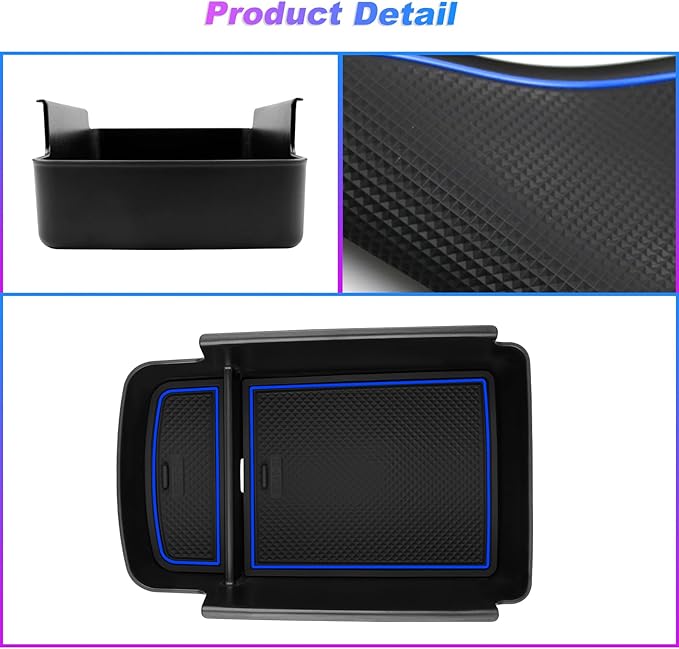 SXCY Fit for 2024 2025 2026 Buick Envista Center Console Organizer for 2024-2026 Buick Envista Accessories Console Tray Armrest Storage Box for 2024 2025 2026 Buick Envista Console Organizer (blue)