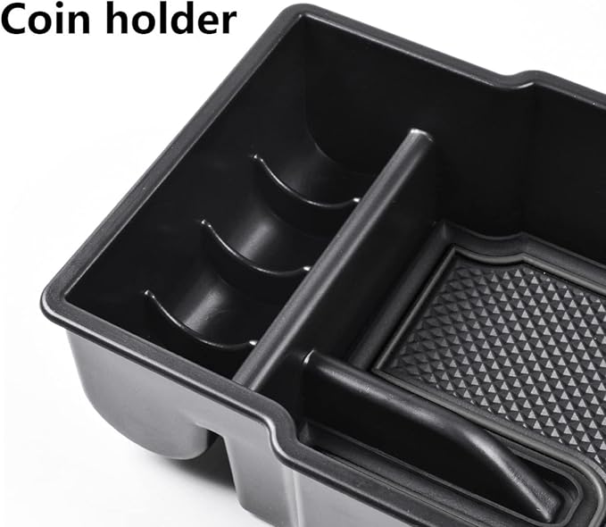 EDBETOS Center Console Organizer Tray Compatible with Jeep Renegade Accessories 2015-2019 2020 2021 2022 2023 Armrest Glove Box Secondary Storage (Black Line)