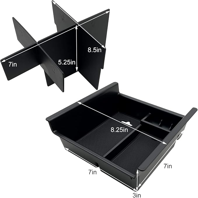 Compatible with Toyota 4Runner Accessories Center Console Tray Organizer Armrest Box Storage Fit for 4Runner 2010-2019 2020 2021 2022 2023 2024 (Organizer Set)