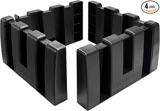 DXNQ 4PCS Multipurpose Cargo Organizer Blocks, Plastic Cargo Storage Organizer Blocks for Wool Carpet Trunk, Grocery Trunk Divider Cargo Containment System for Car SUV Van Trunk