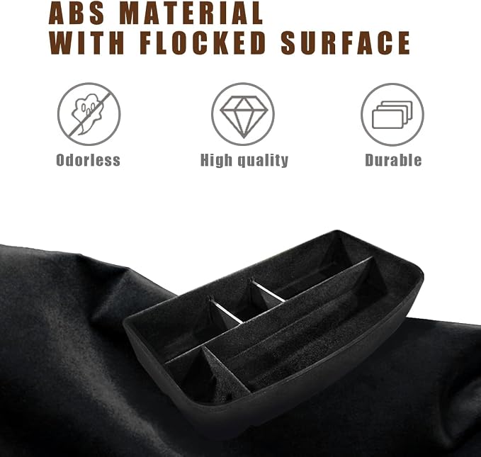 Muslogy for VW ID.4 Sunglasses Tray Console Card Slot Organizer Storage Flocked Interior Accessories Compatible with VW Volkswagen ID4 2021 2022 (2021-2022 Card Slot Organizer) Does Not Fit 2023+