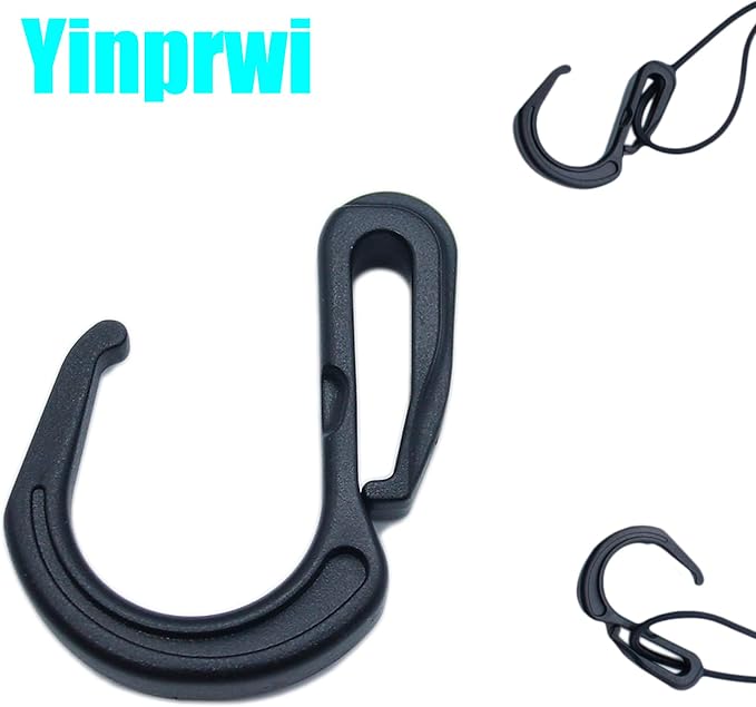 8PCS Plastic S Hook Clips Car Mesh Net Hook Elastic Rope Cord Hooks for Elastic Nets Car Trunk Seat Middle Truck Net Cargo Mesh Net Suitcase Roof