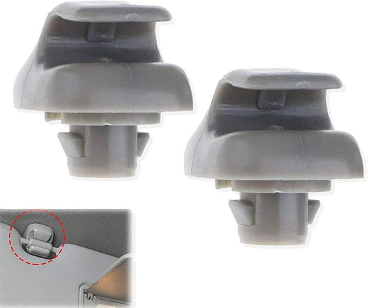 Poweka Sunvisor Clip Hook Replacement Compatible with 1998-2007 Accord 1996-2004 Civic 2007-2011 CR-V 1999-2010 Odyssey 2006-2011 Ridgeline, Replace 888217-S01-A01ZA Gray Pack of 2