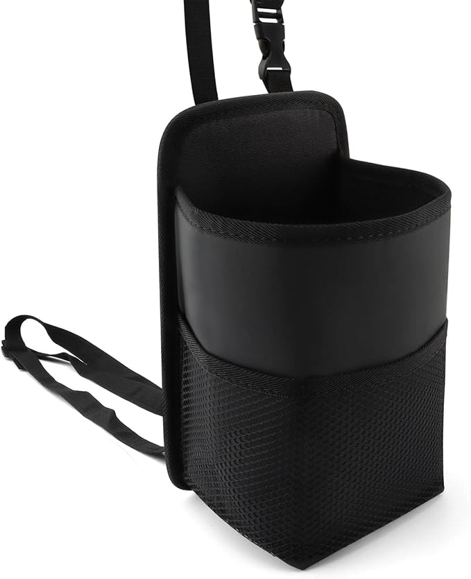 Car Seat Side Large Car Cup Holder Expander Adapter Bag, Auto Seat Storage Hanging Bag, Drink, Stuff Holder with Mesh Pocket for Cars, Water Bottle Bags Road Trip Essentials Car Accessories