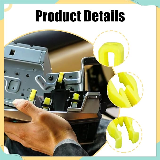 30PCS Switch Bezel Clip, Car Retainer Clips, Interior Trim Console Dash Panel Switch Bezel Door Side Trunk Plastic Retainer Fitting Fastener Clip Fit for Most Vehicles, Replaces OEM #9046710203