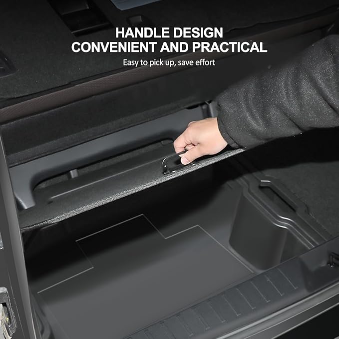 For 2011-2020 Toyota Sienna Trunk Organizer, MPV Insert Cargo Rear Hatch Storage Box, Extra Space fits Sienna Under Cargo Floor Storage Bins Accessories