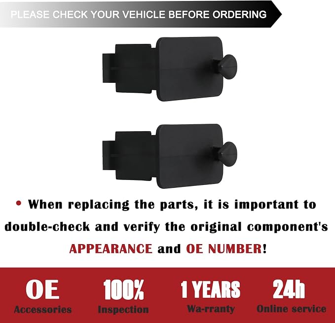 Floor Mat Retainer Clips (2 Pcs) | Compatible with Ford Dodge Ram Lincoln Chrysler Jeep Mercury and More Vehicles Carpet Fixing Clip Hooks | Replacement 45186 1W6Z-76130A83-AA 68079236AA