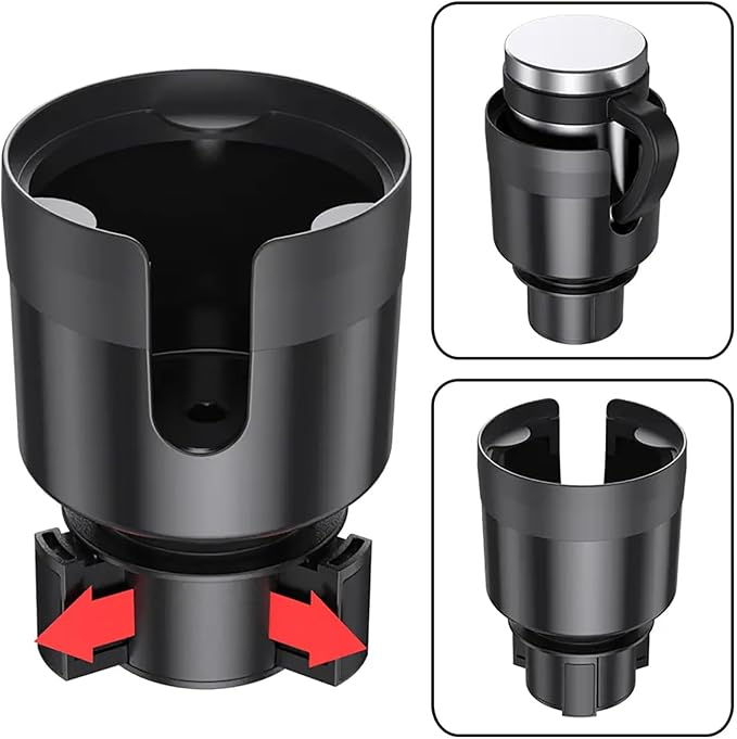 New Car Cup Holder Expander for Stanley Quencher H2.0 (30 & 40 Oz. Models), Also Compatible with Stanley IceFlow, Yeti 20/26/30oz, Hydroflask 32/40oz, Large Water Bottles and Tumblers