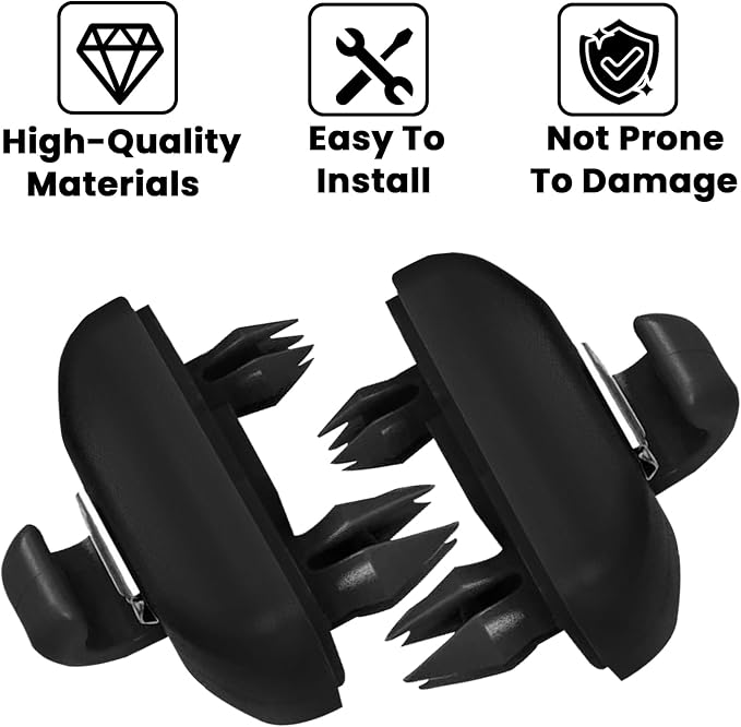 2 PCS Sun Visor Clips, Inner Sun Visor Hook Clips Compatible with Audi TT, A1, A3, A4, A5, Q3, Q5, RS3, RS4, RS5, Replacement Part 8U0857562A (Black)