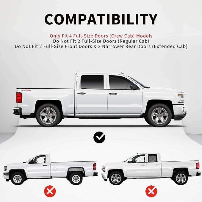 MAXDOM Under Seat Storage Fit for (2007-2018) Chevy Silverado 1500/GMC Sierra 1500 (2007-2019) 2500HD 3500HD Crew Cab Rear Underseat Organizer Box