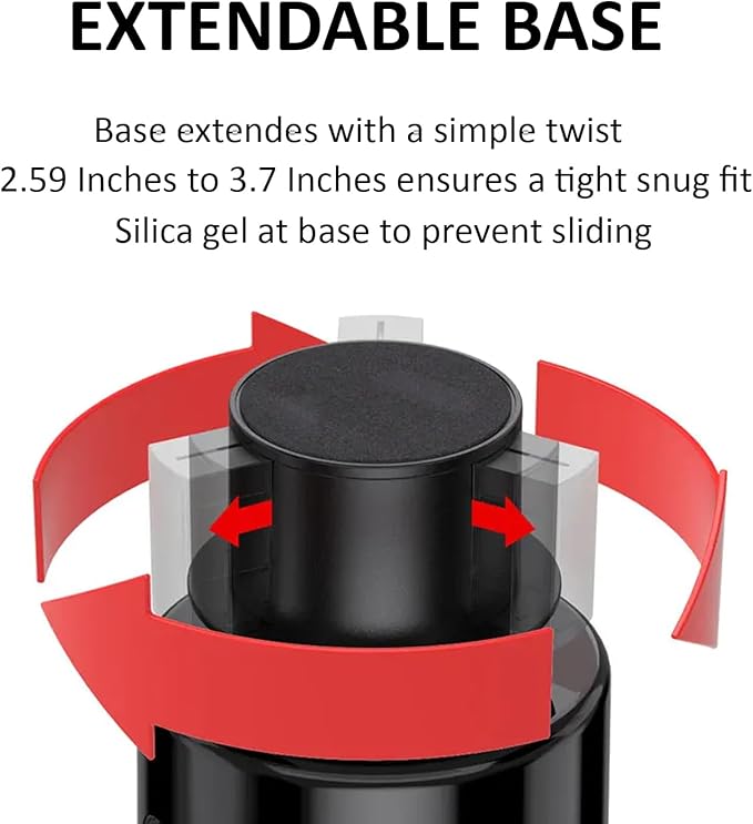 New Car Cup Holder Expander for Stanley Quencher H2.0 (30 & 40 Oz. Models), Also Compatible with Stanley IceFlow, Yeti 20/26/30oz, Hydroflask 32/40oz, Large Water Bottles and Tumblers