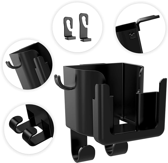 OFBAND 2PCS Multifunctional Car Cup Holder + Car Phone Holder + Car Purse Hook,Hanging Back Seat Car Organizer with Headrest Hooks,Universal Car Organizer Car Accessories Interior