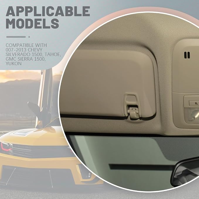 2PCS Sun Visor Support Retainer Clip, 95994975 95994976 Sun Visor Hook Clip Bracket Replacement, Anti Vibration Sun Visor Bracket Holder for Cruze Spark Verano, Car Accessories (Beige)