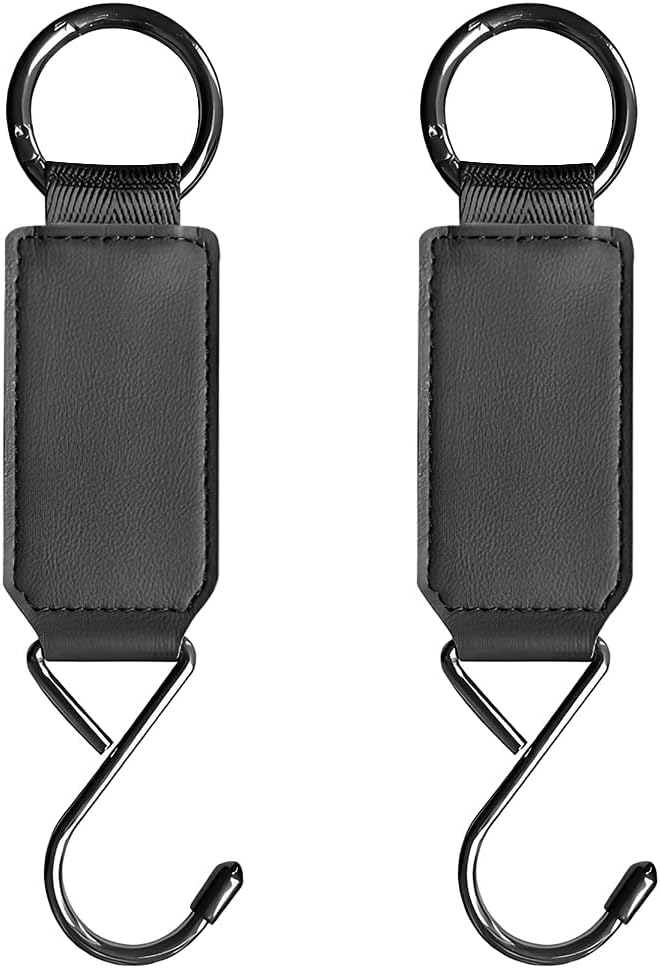 HZEL Car Seat Headrest Hook, 2PCS Multifunctional Vehicle Seat Back Hanger Holder for Purse Bags Coat, Automotive Interior Organizer Storage Hook, Universal for Automobile RV Truck (Black)