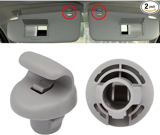 96409BC402 Car Sun Visor Clip Plastic Hook Clip Sun Visor Clip Retainer Compatible with Nissan 350Z Frontier Versa Note FX45 FX35 G35 96409EA00A (2 pcs)