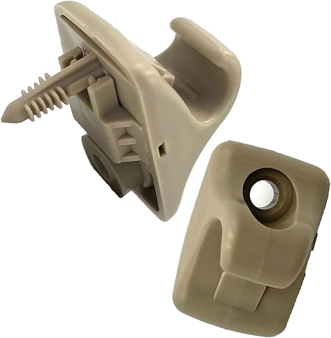 2pcs 85235-B1000 Sun Visor Retainer Clip Holder Hook Support Fastener Bracket Beige Compatible with H-yundai E-lantra S-onata Getz 2017-2023