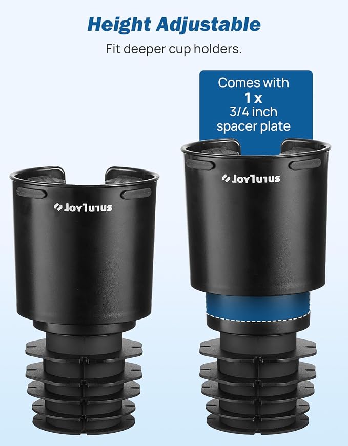JOYTUTUS Car Cup Holder Expander Compatible with Toyota RAV4 2025 2024 2023 2022 2021 2020 2019,Compatible with Yeti Ramblers 12-36oz, Hydro Flasks 18-40oz,Large Bottles in 3.4"-3.8" (18-40oz)