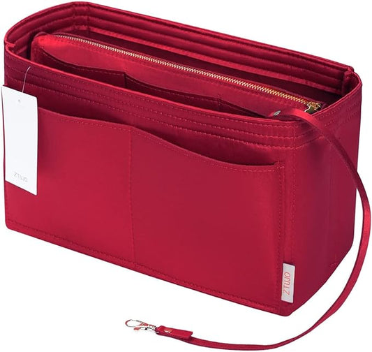 ZTUJO Purse Organizer Insert, Felt Bag Organizer with Metal Zipper, Handbag & Tote Shaper, For Speedy Neverfull Tote, 7 Sizes