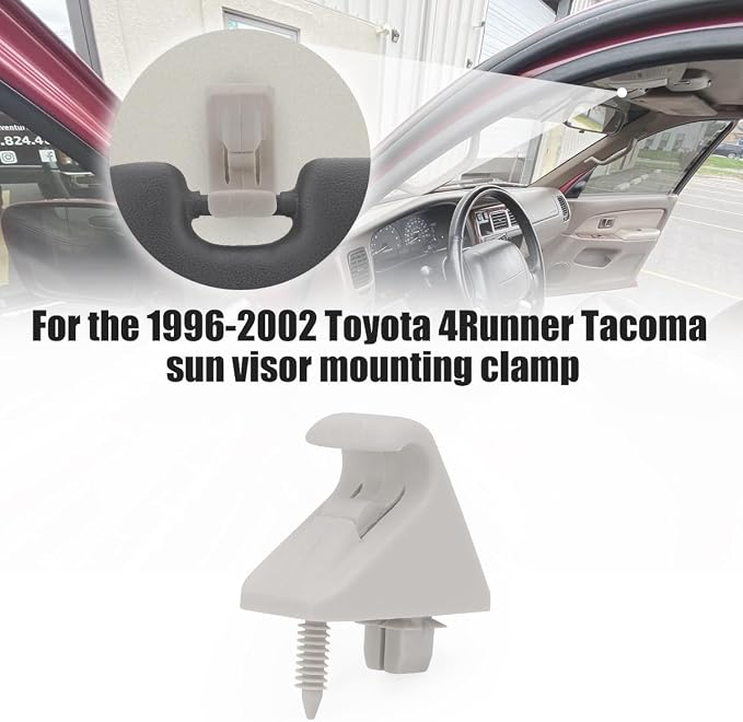 1pcs Front Visor Support Clip for Toyota Tacoma 4Runner 1992-2002,Sunshade Clamp,Visor Clamp Bracket,Car Sun Visor Hook Clip (for Tacoma Brown1996-2002)