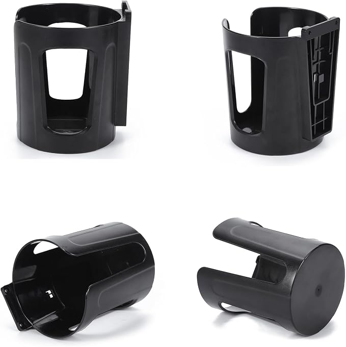 Large Universal Cup Holder Wall Mount, Heavy Duty Plastic Drink Holder for Boat, Car, Truck, RV, UTV, Tractor – Vertical/Horizontal Mount, Fits Most Cups, Bottles & Tumblers