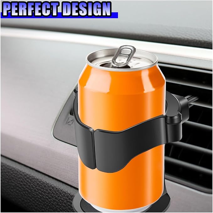 Car Cup Holder Expander for Air Vent - Portable Air Conditioning Outlet Drink Cup Holder Car Ashtray Holders - Beverage Bracket Auto Water Bottle Holders with Horizontal Blade Vents (1PC)