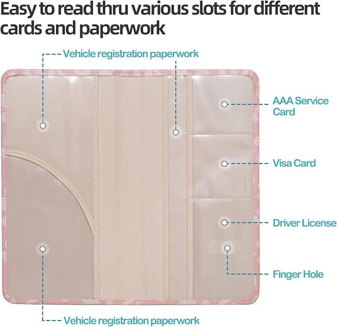 Car Registration and Insurance Holder, Insurance Card Holder, Car Registration Holder, Leopard Cover with Magnetic Shut