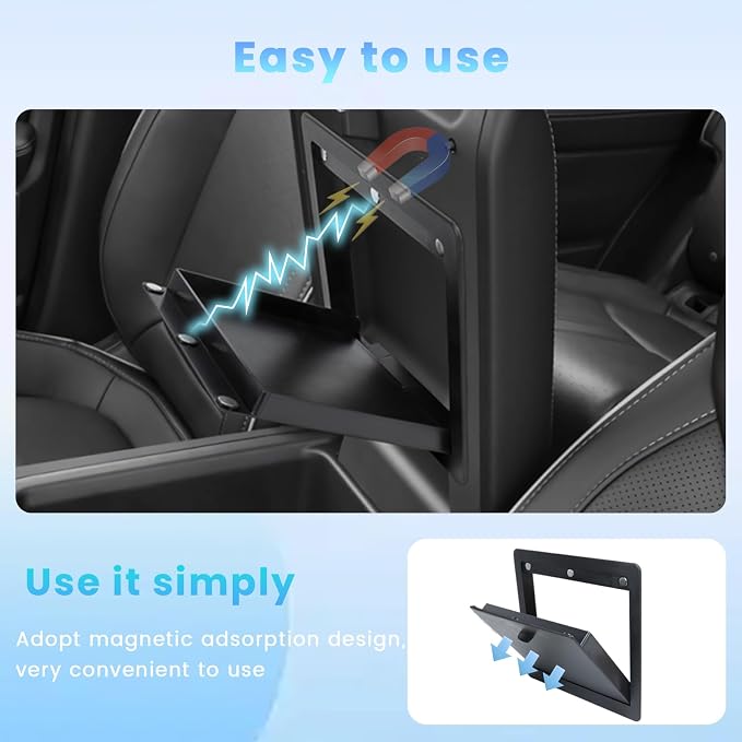 3PCS Center Console Organizer Compatible with 2023-2026 Honda Pilot 2026 Honda Passport Hidden Storage Tray Armrest Storage Tray Insert Divider Slot Box Secondary Interior Accessories
