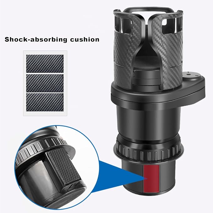 Cup Holder Expander for car, 2 in 1 Multifunctional Car Cup Holder Extender Adapter,with Adjustable Base,Compatible with Hydro Flask, Yeti, Nalgene, 32/40 oz Large Bottles Drinks Mugs