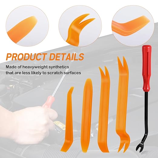 Xislet 60Pcs Door Panel Clips Compatible with GM Chevy GMC Buick Cadillac Hummer H2 Oldsmobile Pontiac, Interior Trim Retainer Clips with Sealer & Removal Tools Kit Replace 11519031 11519032
