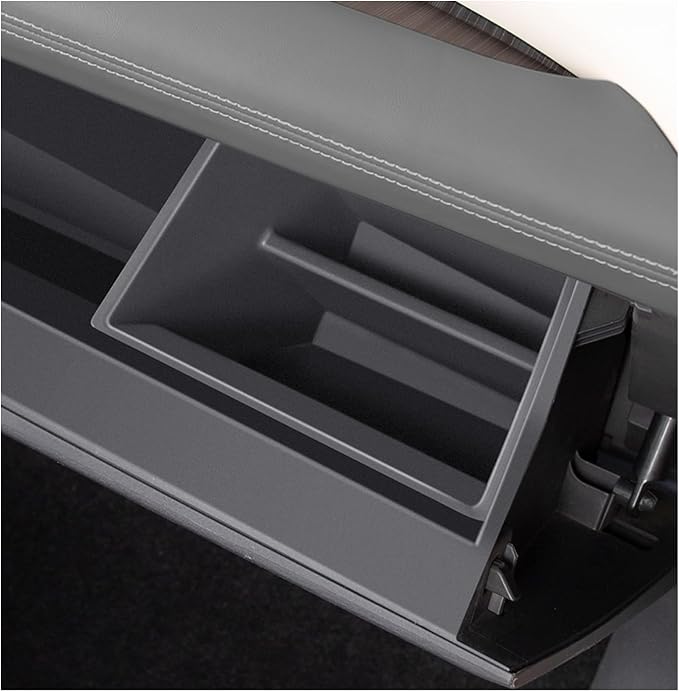 JYCDC Glove Box Organizer Compatible with Toyota Sienna 2026 2025 2024-2021 Accessories, Center Console Glove Compartment Divider Insert, ABS Secondary Storage Tray Interior Parts (Black) (Black)