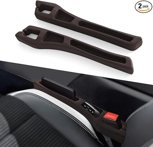2PCS No Drop Seat Guard, Car Seat Gap Filler, Multi-Function Car Side Gap Filler for Prevent Items Falling, Universal Auto Blocker Between Seats Auto Organizer Accessories for Most Cars
