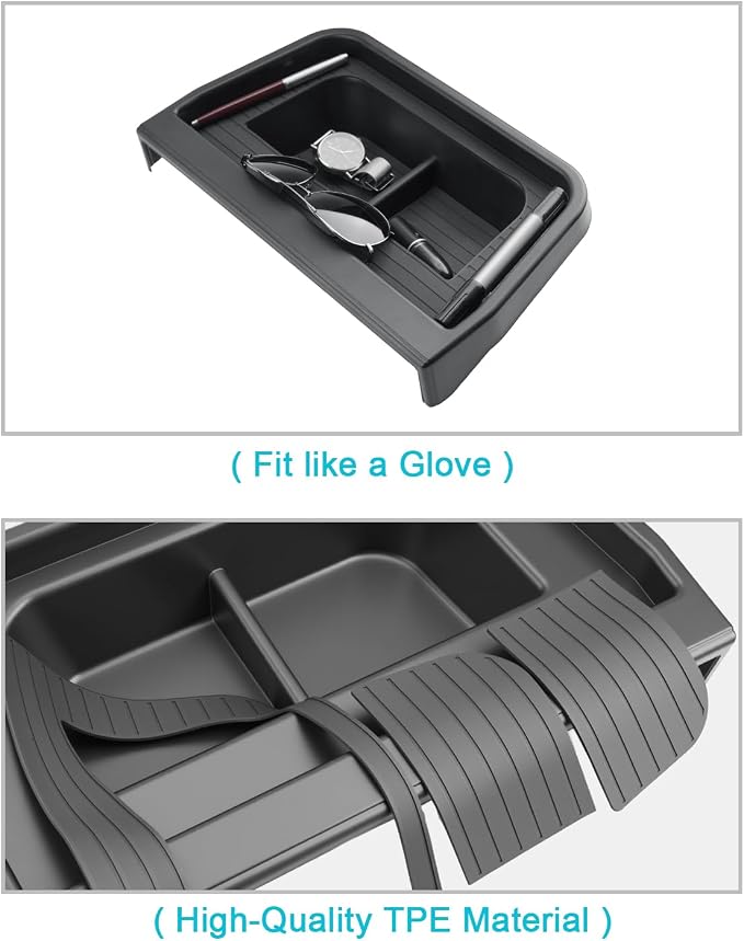 CDEFG 2PCS for 2025 2026 Ford Maverick Center Console Organizer Tray, for 2025 2026 Ford Maverick Accessories Dash Screen Organizer Dashboard Behind-Screen Storage Box