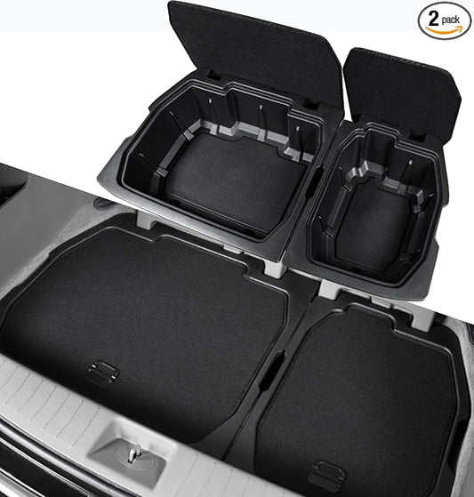Kia Carnival Trunk Organizer Storage Box, Insert Cargo Bins for 2021-2026 Carnival, Rear Hatch Container with Lid Tray