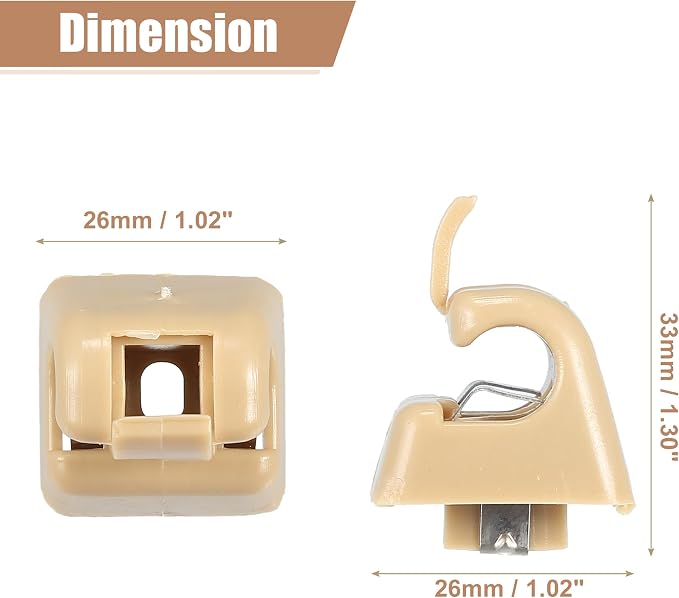 uxcell Sun Visor Support Clip Retainer for Mercedes-Benz W201 190 Class 1982-1993 No.A12681000128412 Sun Visor Support Clip Holder Bracket Hanger Plastic Beige Anti Vibration