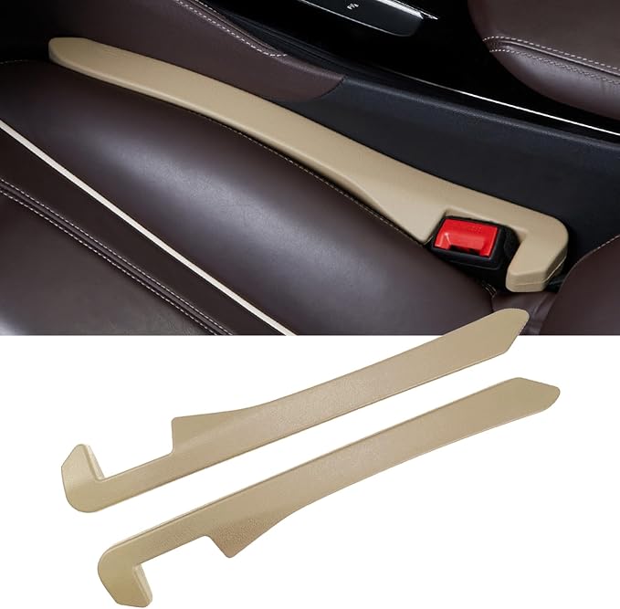 7F Car Organizers and Storage, Car Seat Gap Filler, Universal Car Accessories, Fit SUV Truck Storage, Set of 2 - Beige