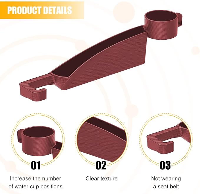 HZEL Car Seat Gap Organizer, 2PCS Dual Slot Anti-Drop Vehicle Console Side Filler Organizer with Cup Holder, Automotive Interior Seat Gap Plug Blocker, Universal for SUV Automobile Truck (Red)