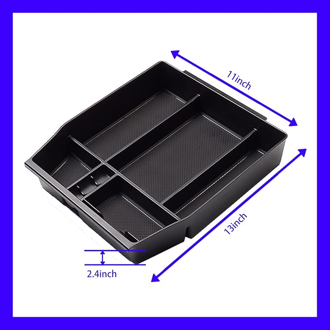 2024 2025 F150 Console Tray Center Console Organizer Tray for 2025 2022 2023 2024 Ford F150 Raptor Center Armrest Storage Box for Ford F150 2022 Accessories Armrest Storage Box((See Picture 2 & 3))
