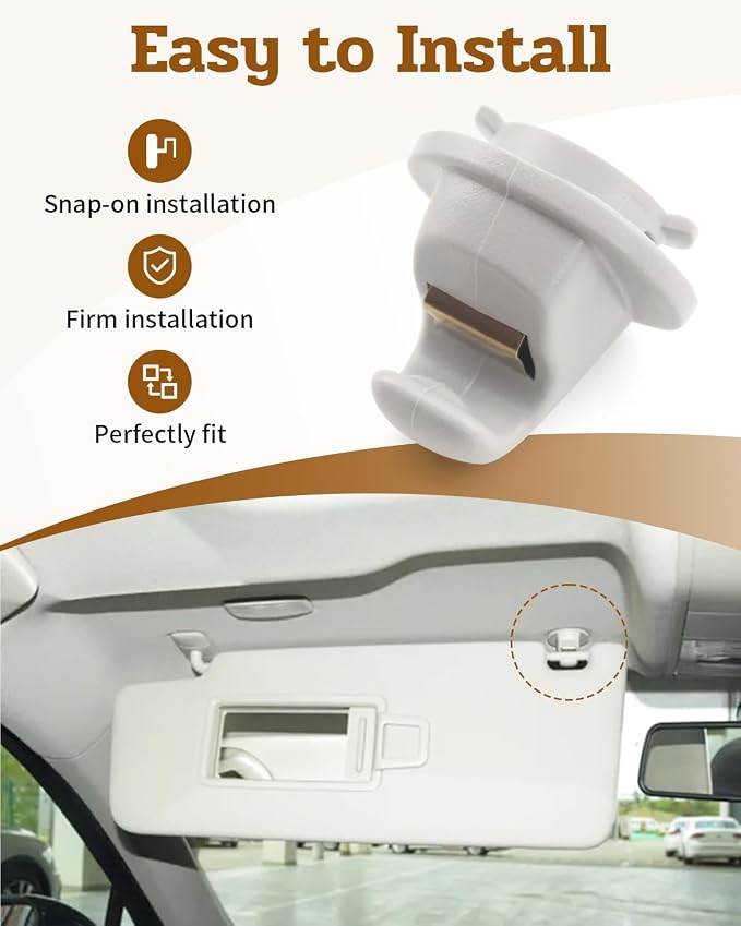 Interior Sun Visor Hook Clip Bracket Fit for VW Atlas 2019-2024 Tiguan 2016-2022 Passat 2014-2020