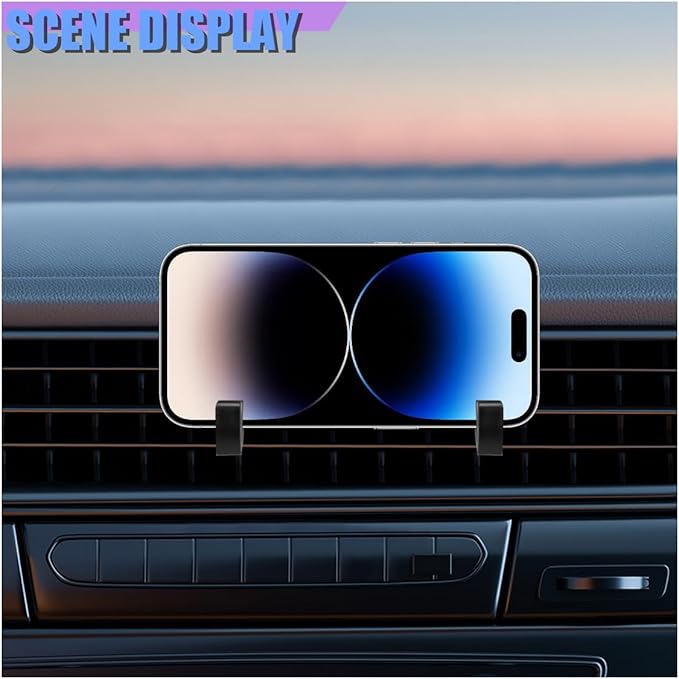 Car Air Vent Hook Hanger, Multifunctional Automotive A/C Vent Storage Organizer, Mini Vehicle Interior Phone Holder Accessories for Earphone Cable, Key, Sunglass, Bag(2PCS)