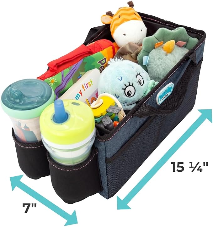 Toddleroo by North States - Car Organizer Caddy: Portable Diaper Caddy for Car - Baby Car Organizer & Storage - Navy