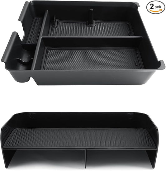 CDEFG 2Pcs for 2026 Honda Passport Center Console Organizer Tray, for 2026 Honda Passport (RTL/TrailSport Elite/TrailSport) Accessories Middle Console Armrest Storage Box