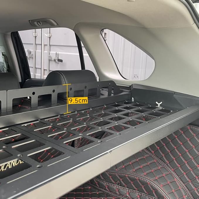 HIGH FLYING for Toyota RAV4 2019-2025 Car Accessories Modular Storage Molle Panel Cargo Shelf Organizer Luggage Carrier Rack Aluminum Alloy (with Conjoined Cross Bar)