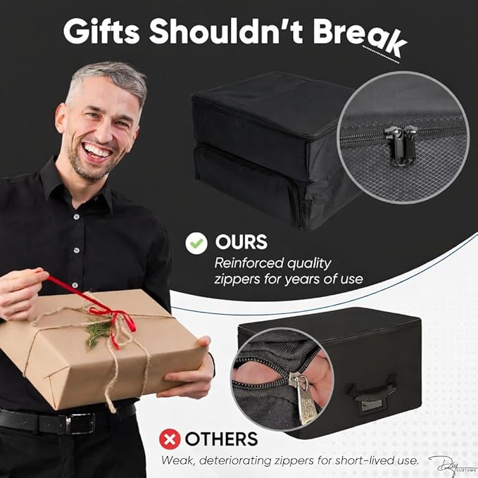 Golf Accessories for Men - Unique Golfer Gifts for Men - Versatile and Ventilated Golf Storage Bag with Shoe Organizer, Ideal for SUV & Car - Durable Golf Trunk Locker Gift Idea