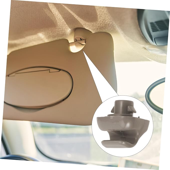 2pcs Grey Sun Visor Clip Holder Interior Visor Retainer Hook Secure Sun Bracket for Vehicles Essential Car Accessory for Fixing
