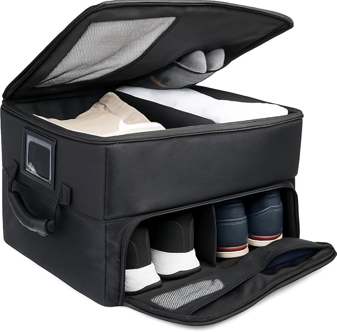 Golf Accessories for Men - Unique Golfer Gifts for Men - Versatile and Ventilated Golf Storage Bag with Shoe Organizer, Ideal for SUV & Car - Durable Golf Trunk Locker Gift Idea