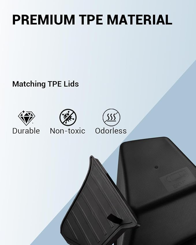 Motrobe 2025 2026 Tesla Model Y Juniper Trunk Organizer Rear Trunk Storage Bins with TPE Lid Waterproof Trunk Side Storage box Model Y Refresh Interior Accessories(5-Seater ONLY, Not Fit 7-Seater)