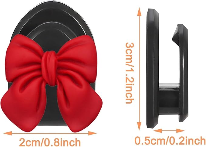 15 pcs Bow Car Air Freshener with Car Mini Hooks Coquette Cute Girly Car Decor Accessories Interior Aesthetic Decorations Stuff for Women Girl (Red, Medium)